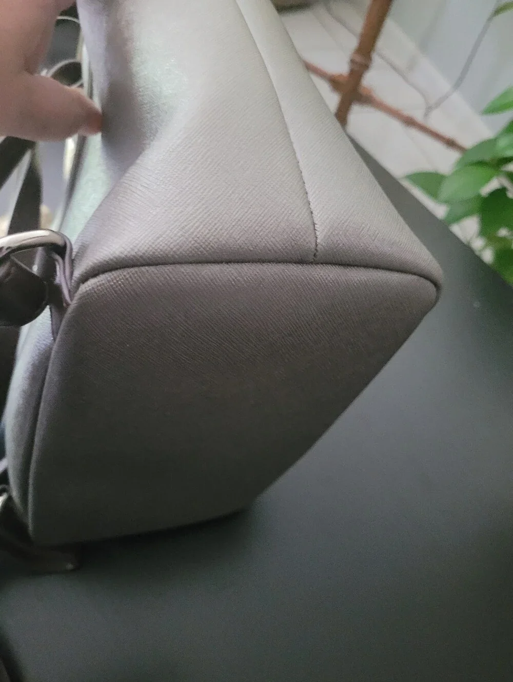 Aurielle Metallic Gray Women's Backpack Purse - Sleek Leather Croc-Accent Design
